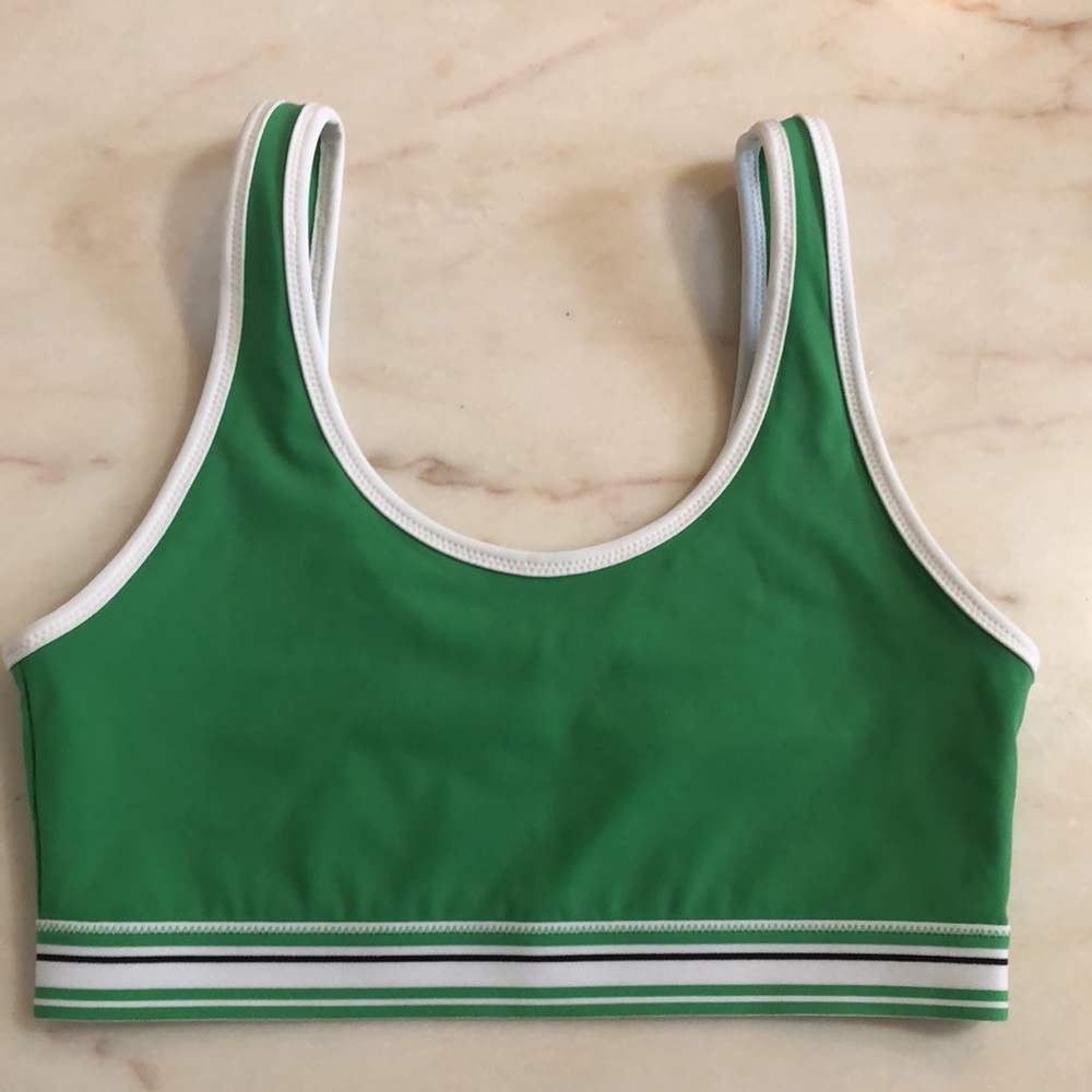 Solid & Striped Hide Tide Kelly Green Sport Bra